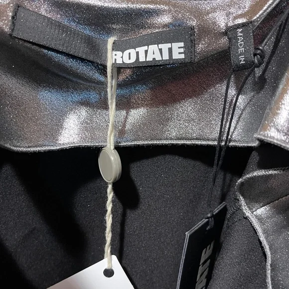 Sidney Metallic Stretch Satin Mini Dress - Picture 7 of 9